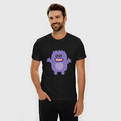 Футболка slim-fit Purple monster, цвет: черный — фото 2