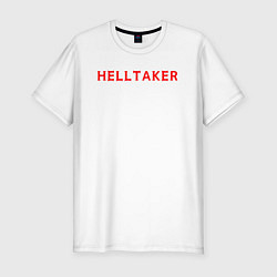 Футболка slim-fit Helltaker logo, цвет: белый