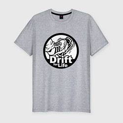 Футболка slim-fit Drift for life!, цвет: меланж