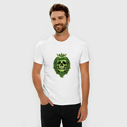 Футболка slim-fit Green Skull, цвет: белый — фото 2