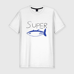 Футболка slim-fit Super tuna jin, цвет: белый