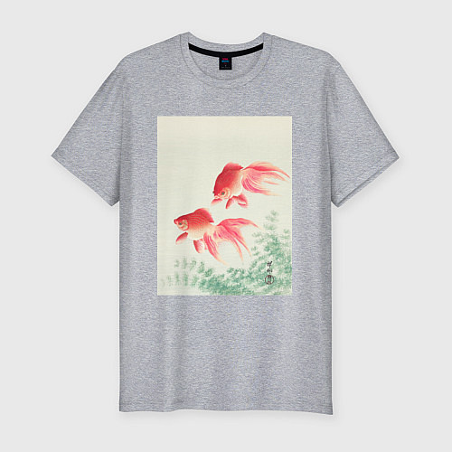 Мужская slim-футболка Two Veil Goldfish / Меланж – фото 1