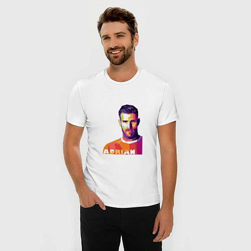 Мужская slim-футболка Adrian / Белый – фото 3
