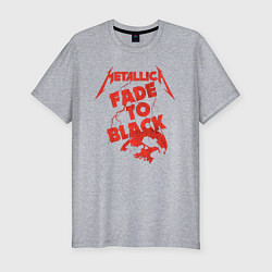 Футболка slim-fit Metallica Fade To Black Rock Art, цвет: меланж