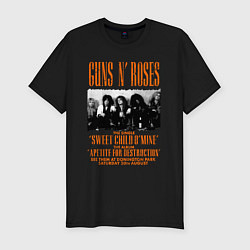 Футболка slim-fit GUNS-N-ROSES АФИША, цвет: черный