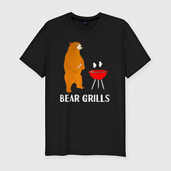 Футболка slim-fit Bear Grills Беар Гриллс, цвет: черный