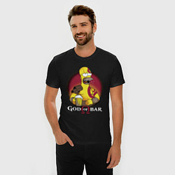 Футболка slim-fit Homer god of bar, цвет: черный — фото 2