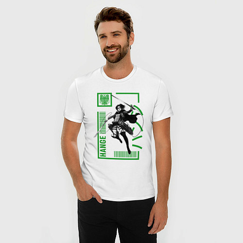 Мужская slim-футболка ZOE HANGE AOT / Белый – фото 3