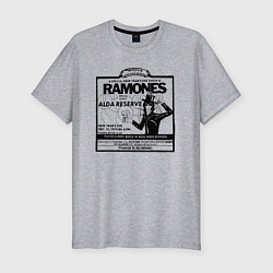 Футболка slim-fit Live at the Palladium, NY - Ramones, цвет: меланж