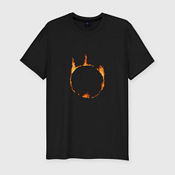 Футболка slim-fit Dark Souls Знак тьмы, цвет: черный