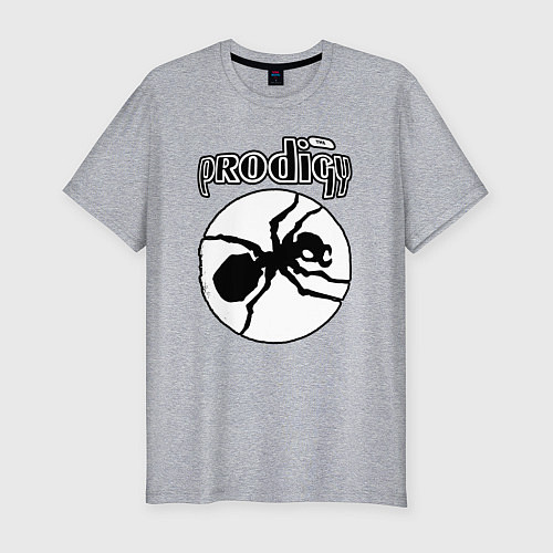 Мужская slim-футболка The prodigy ant / Меланж – фото 1