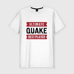 Футболка slim-fit Quake: таблички Ultimate и Best Player, цвет: белый