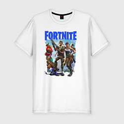 Футболка slim-fit FORTNITE ПЕРСОНАЖИ ИГРЫ, цвет: белый