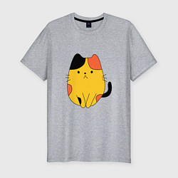 Футболка slim-fit CUTE LONELY CAT, цвет: меланж