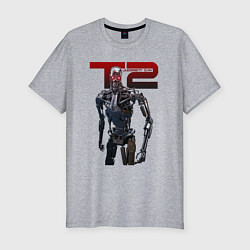 Футболка slim-fit Terminator 2 - T800, цвет: меланж