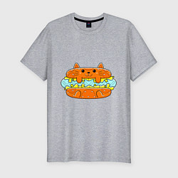 Футболка slim-fit CAT BURGER, цвет: меланж