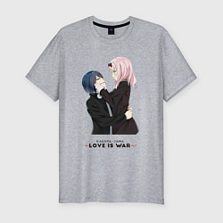 Футболка slim-fit Госпожа Кагуя Love is war, цвет: меланж