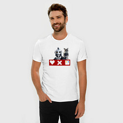 Футболка slim-fit Love death and robots белый робот с котом, цвет: белый — фото 2