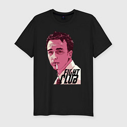 Футболка slim-fit Fight club - Edward Norton, цвет: черный