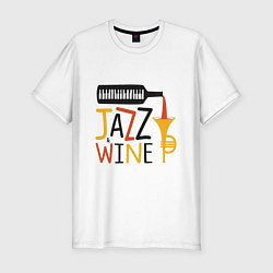 Футболка slim-fit Jazz & Wine, цвет: белый