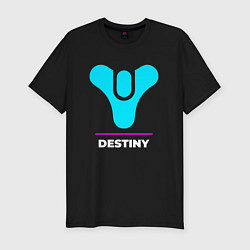 Футболка slim-fit Символ Destiny в неоновых цветах, цвет: черный