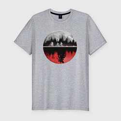 Футболка slim-fit Stranger Things Moon, цвет: меланж