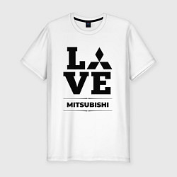 Футболка slim-fit Mitsubishi Love Classic, цвет: белый