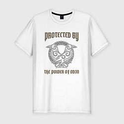 Футболка slim-fit Protected by the power of Odin, цвет: белый