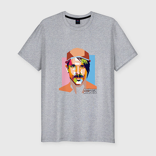 Мужская slim-футболка Anthony Kiedis / Меланж – фото 1