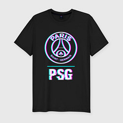 Футболка slim-fit PSG FC в стиле Glitch, цвет: черный