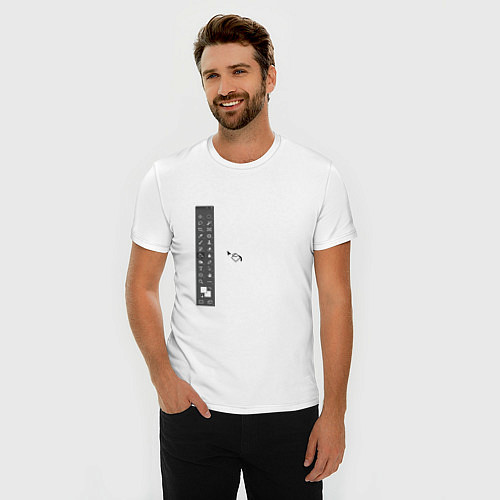 Мужская slim-футболка Заливка Photoshop / Белый – фото 3