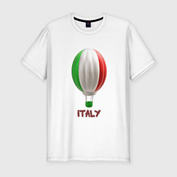 Футболка slim-fit 3d aerostat Italy flag, цвет: белый