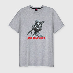 Футболка slim-fit Райден из Metal Gear Rising с мечом, цвет: меланж