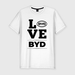 Футболка slim-fit BYD Love Classic, цвет: белый