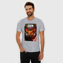 Футболка slim-fit Doom eternal - poster, цвет: меланж — фото 2
