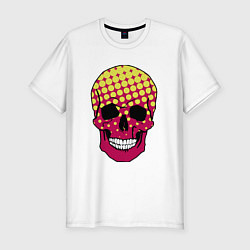 Футболка slim-fit Pop-art skull, цвет: белый