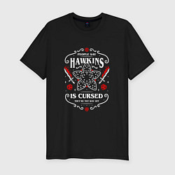 Футболка slim-fit ОЧЕНЬ СТРАННЫЕ ДЕЛА : HAWKINS IS CURSED, цвет: черный