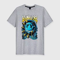 Футболка slim-fit Blink 182 - 20 years, цвет: меланж