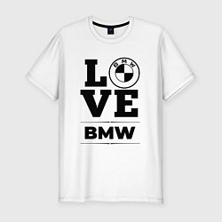 Футболка slim-fit BMW love classic, цвет: белый