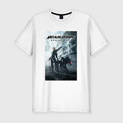 Футболка slim-fit Metal Gear Rising Revengeance - poster, цвет: белый