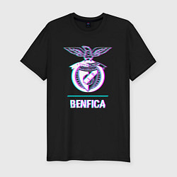 Футболка slim-fit Benfica FC в стиле glitch, цвет: черный