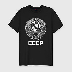 Футболка slim-fit Герб СССР, цвет: черный