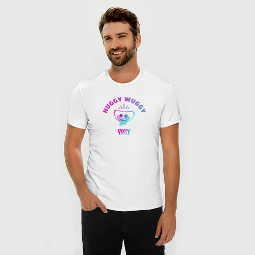 Мужская slim-футболка Хагги Вагги Градиент / Белый – фото 3