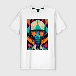 Футболка slim-fit Bad Evil Robot, цвет: белый