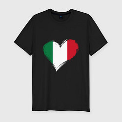 Футболка slim-fit Сердце - Италия, цвет: черный