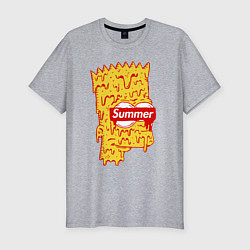 Футболка slim-fit Bart Simpson - Summer, цвет: меланж