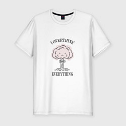 Футболка slim-fit I Overthink Everything, цвет: белый