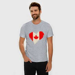 Футболка slim-fit Сердце - Канада, цвет: меланж — фото 2