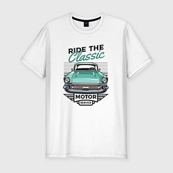 Футболка slim-fit Ride the classic, цвет: белый