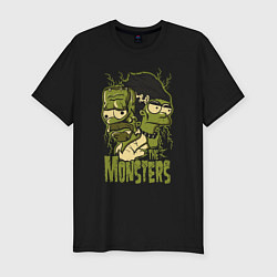 Футболка slim-fit The Simpsons - the monsters!, цвет: черный